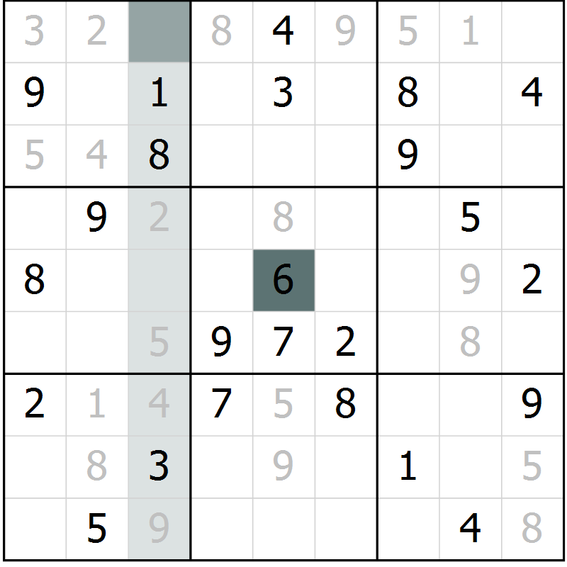 Position des candidats pour la solution de la Gr 60 page 62 du magazine de sudoku Expert n° 019