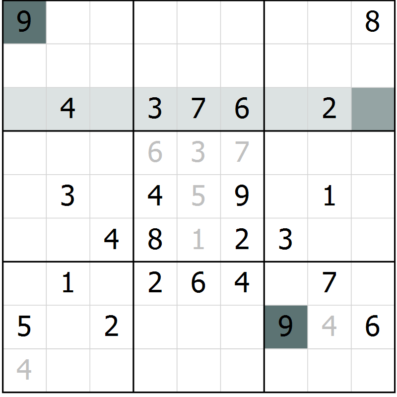 Position des candidats pour la solution de la Gr 62 page 64 du magazine de sudoku Expert n° 019