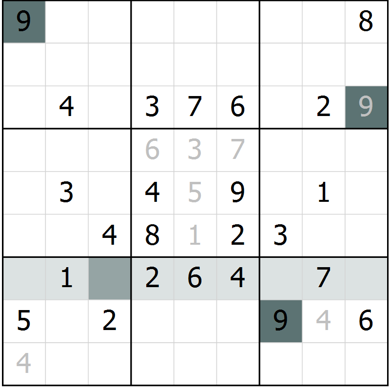 Position des candidats pour la solution de la Gr 62 page 64 du magazine de sudoku Expert n° 019
