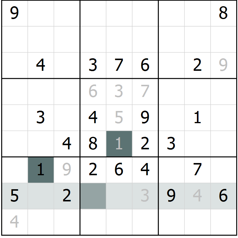 Position des candidats pour la solution de la Gr 62 page 64 du magazine de sudoku Expert n° 019