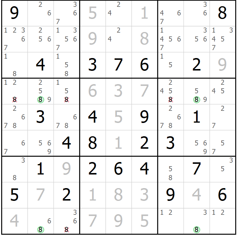 Position des candidats pour la solution de la Gr 62 page 64 du magazine de sudoku Expert n° 019