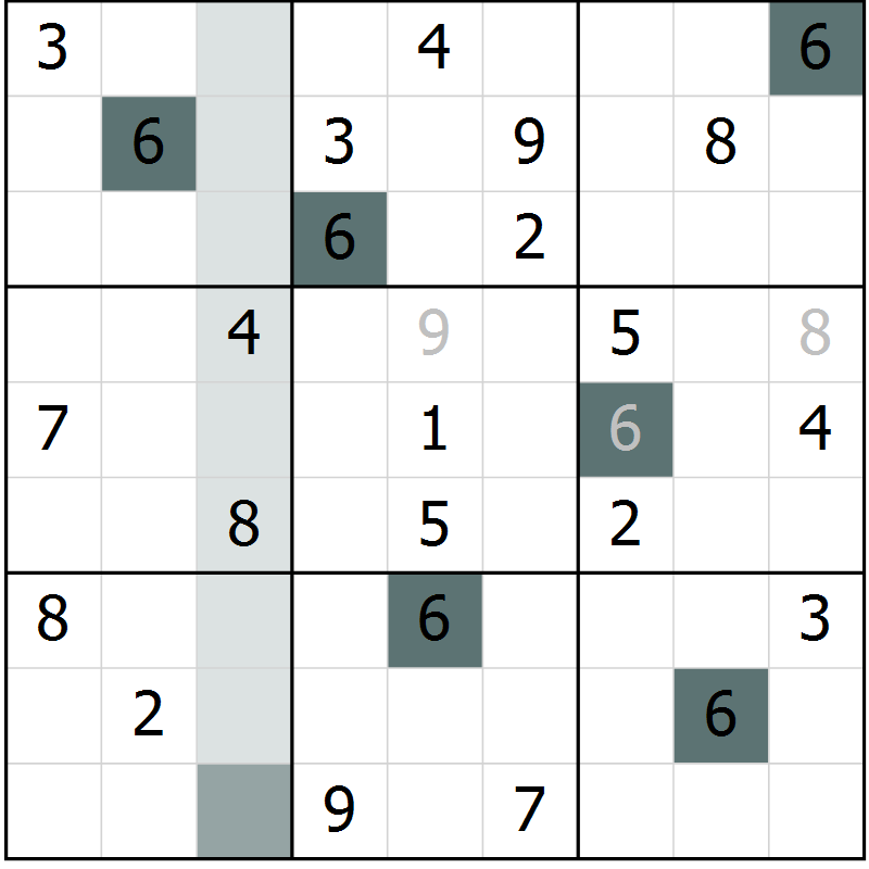 Position des candidats pour la solution de la Gr 63 page 65 du magazine de sudoku Expert n° 019
