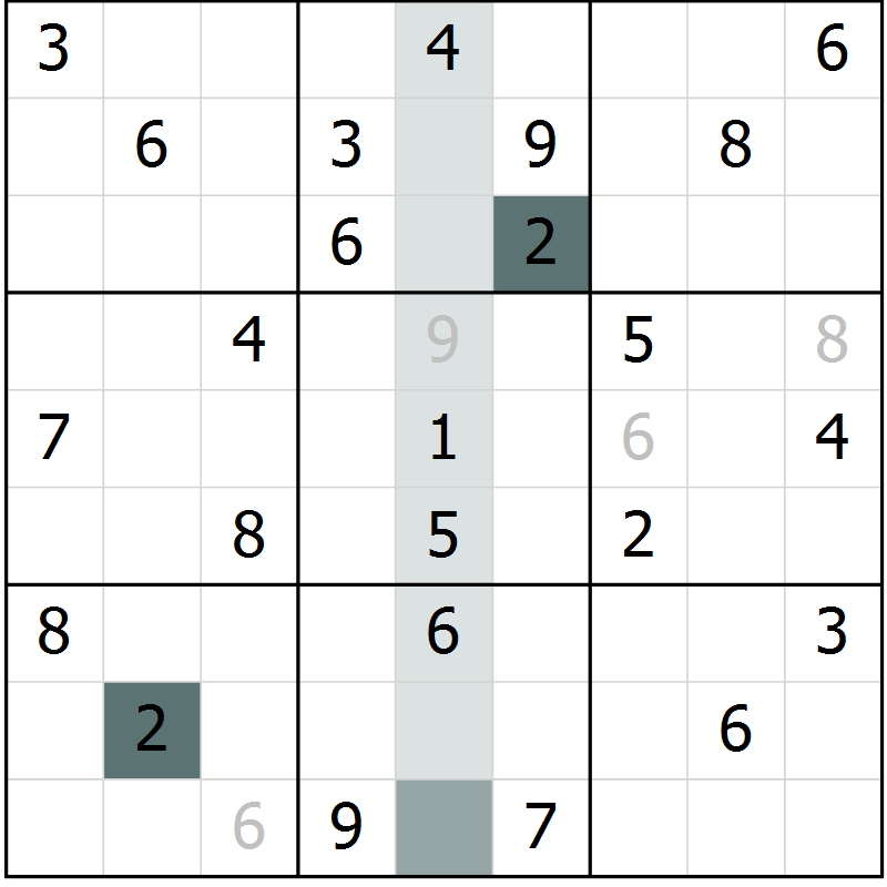 Position des candidats pour la solution de la Gr 63 page 65 du magazine de sudoku Expert n° 019
