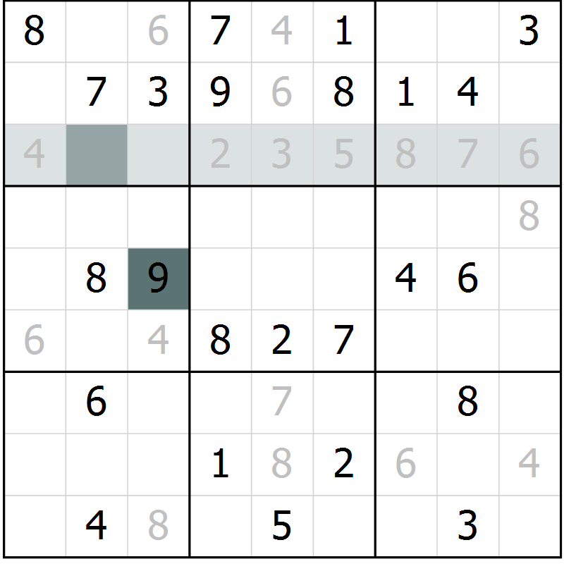 Position des candidats pour la solution de la Gr 65 page 67 du magazine de sudoku Expert n° 019