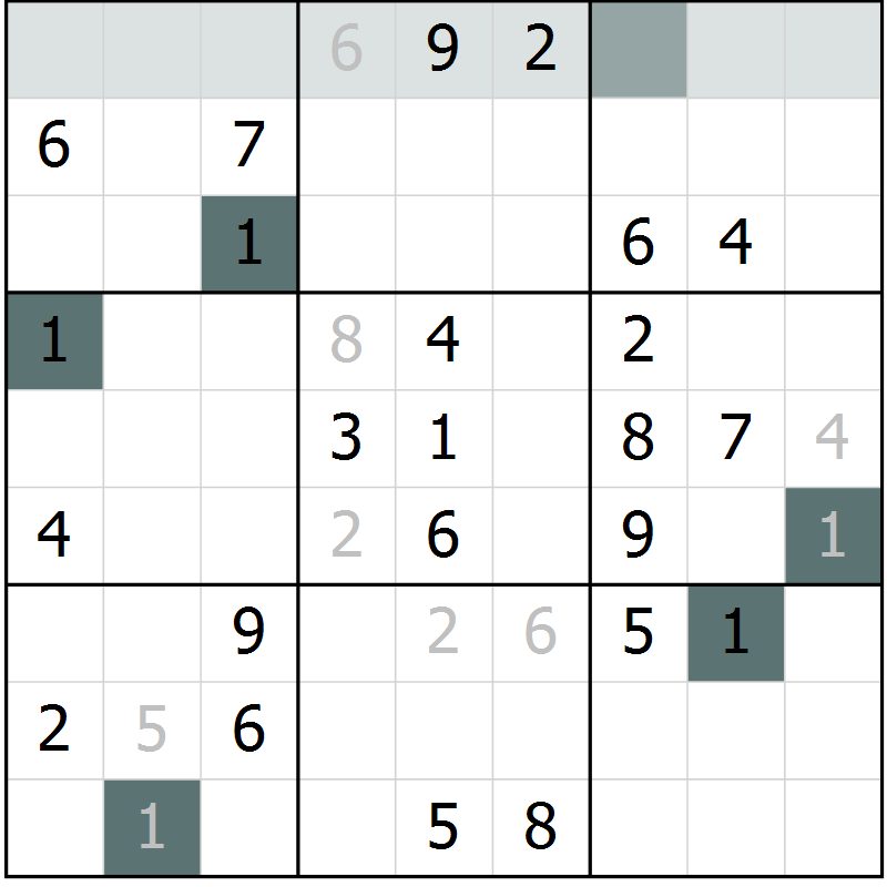 Position des candidats pour la solution de la Gr 66 page 68 du magazine de sudoku Expert n° 019