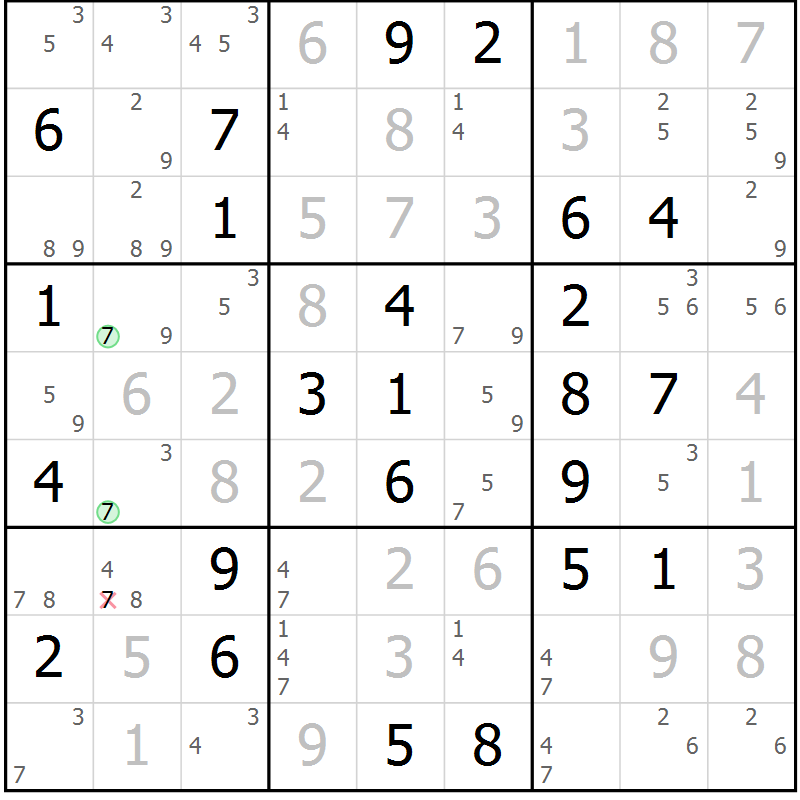 Position des candidats pour la solution de la Gr 66 page 68 du magazine de sudoku Expert n° 019