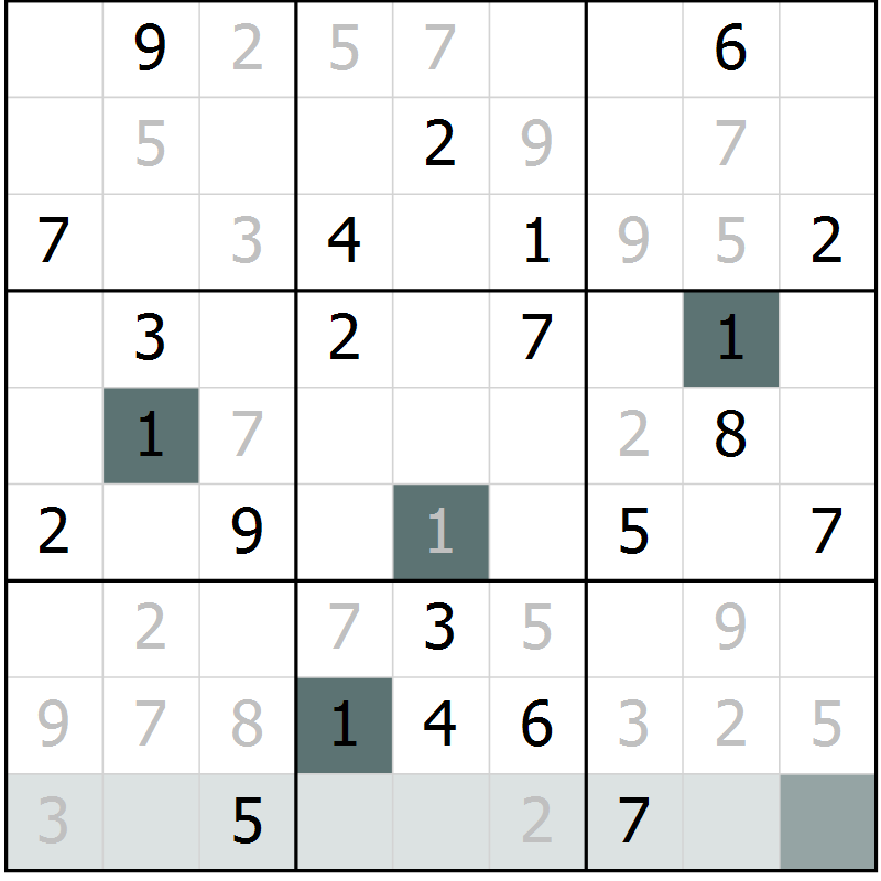 Position des candidats pour la solution de la Gr 68 page 70 du magazine de sudoku Expert n° 019