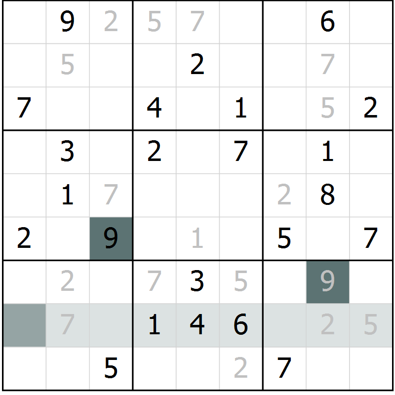 Position des candidats pour la solution de la Gr 68 page 70 du magazine de sudoku Expert n° 019