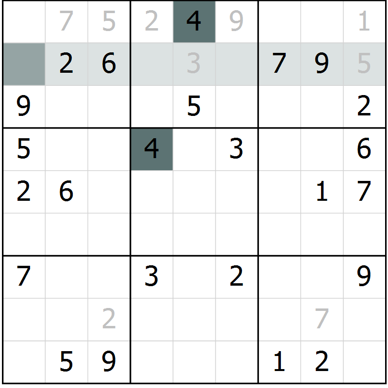 Position des candidats pour la solution de la Gr 70 page 72 du magazine de sudoku Expert n° 019