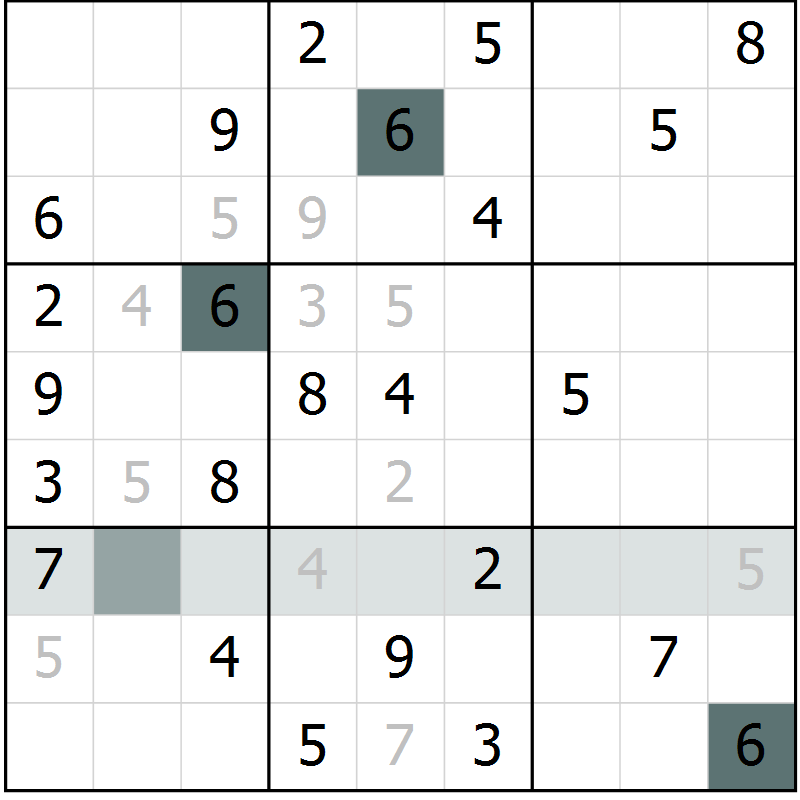Position des candidats pour la solution de la Gr 72 page 74 du magazine de sudoku Expert n° 019
