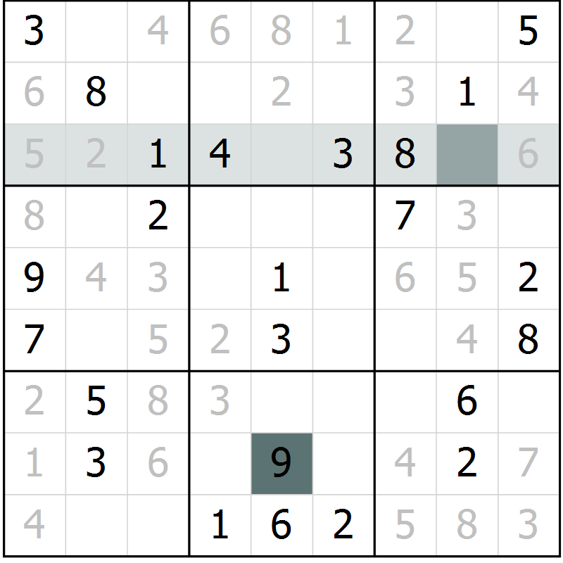 Position des candidats pour la solution de la Gr 73 page 75 du magazine de sudoku Expert n° 019