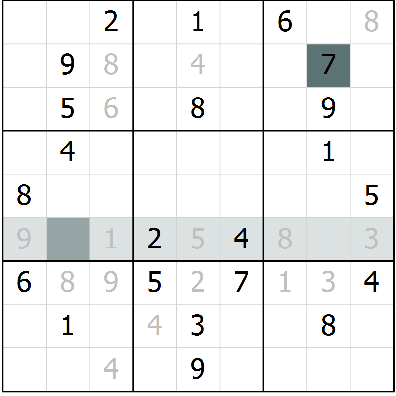 Position des candidats pour la solution de la Gr 8 page 10 du magazine de sudoku Expert n° 019