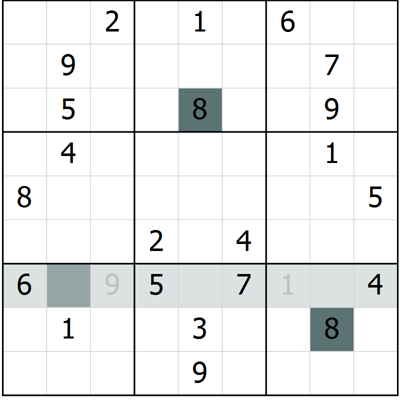 Position des candidats pour la solution de la Gr 8 page 10 du magazine de sudoku Expert n° 019