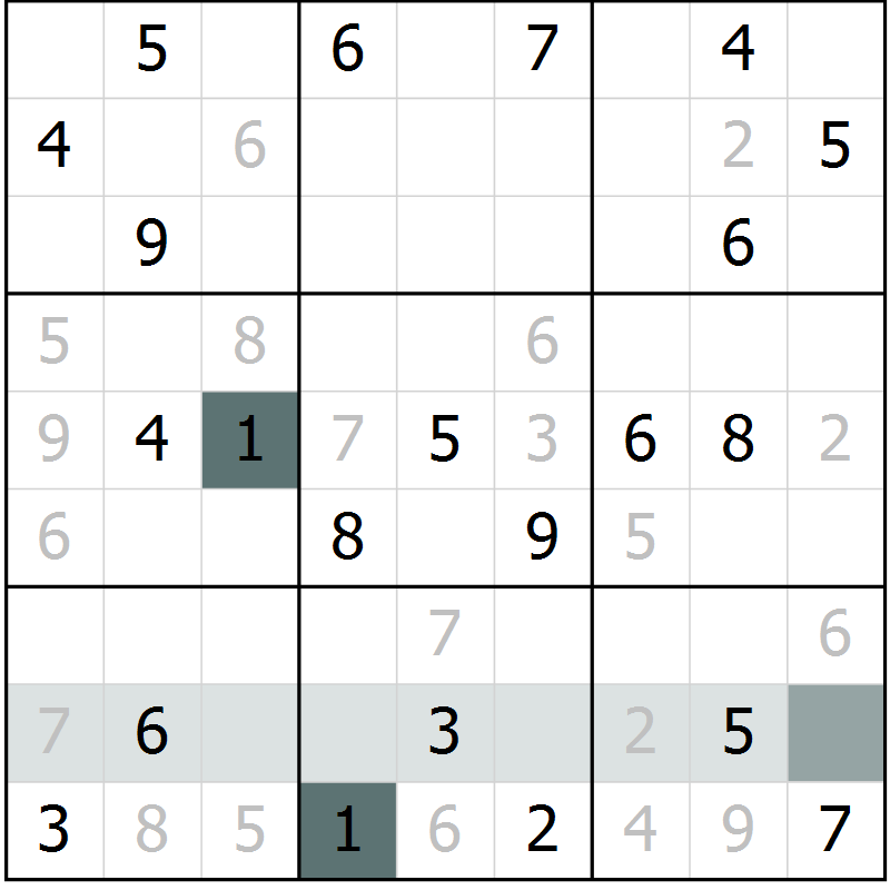 Position des candidats pour la solution de la Gr 9 page 11 du magazine de sudoku Expert n° 019