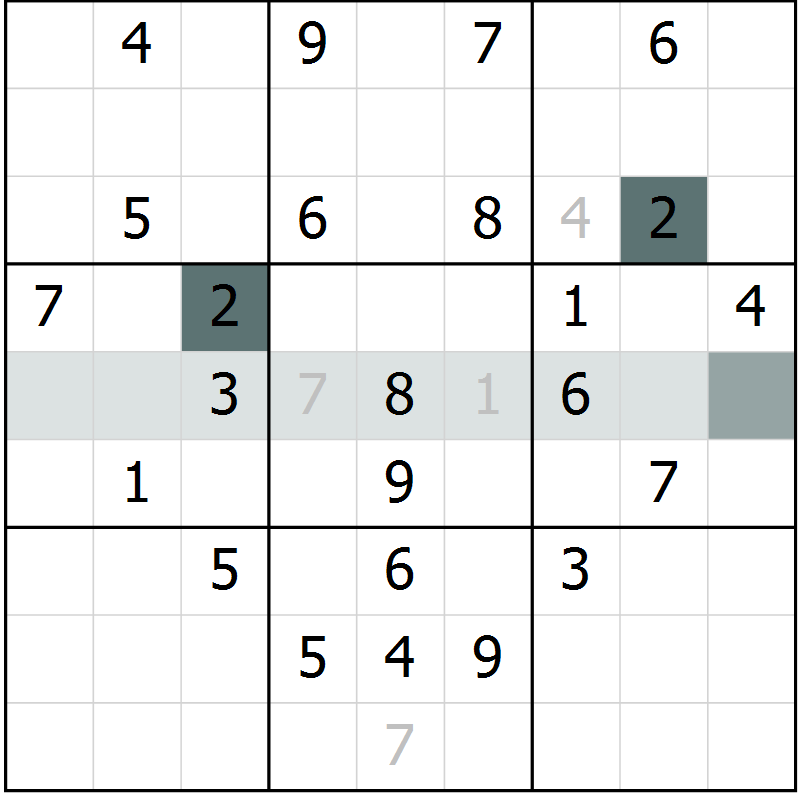 Position des candidats pour la solution de la Gr 1 page 3 du magazine de sudoku Expert n° 020