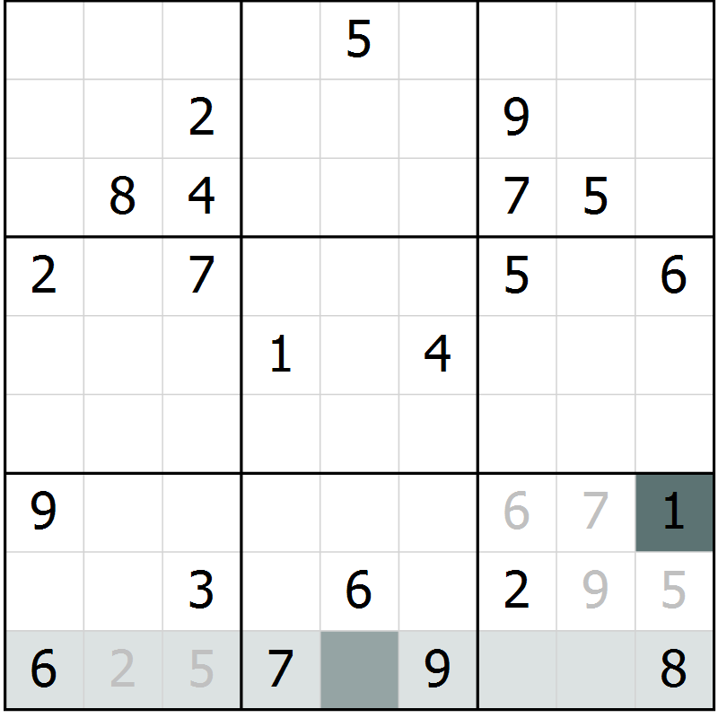 Position des candidats pour la solution de la Gr 11 page 13 du magazine de sudoku Expert n° 020