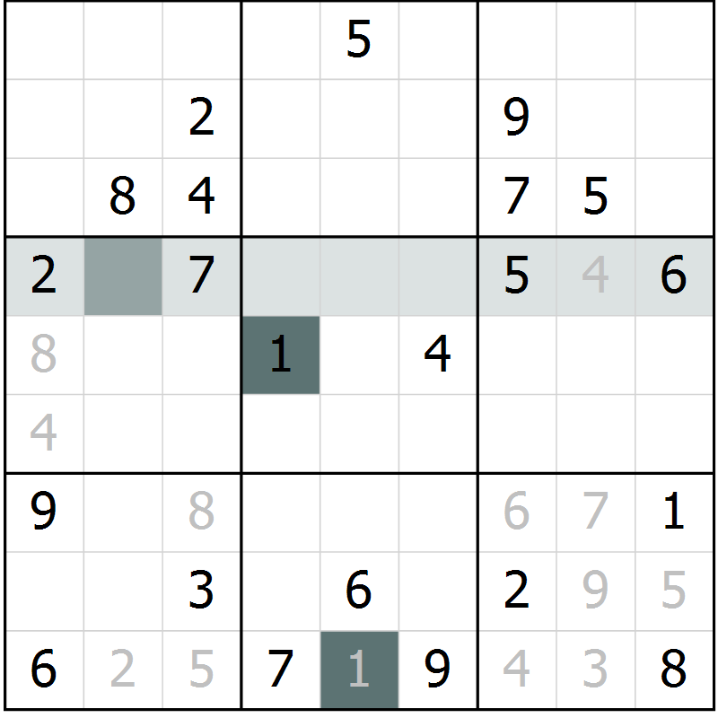 Position des candidats pour la solution de la Gr 11 page 13 du magazine de sudoku Expert n° 020