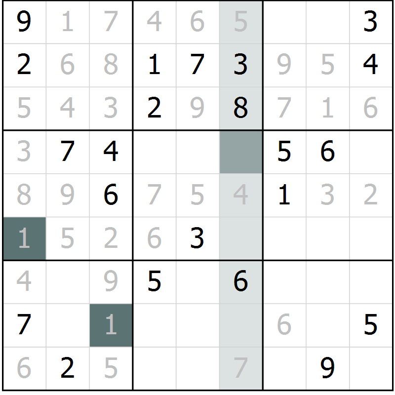Position des candidats pour la solution de la Gr 12 page 14 du magazine de sudoku Expert n° 020