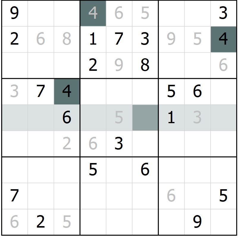Position des candidats pour la solution de la Gr 12 page 14 du magazine de sudoku Expert n° 020
