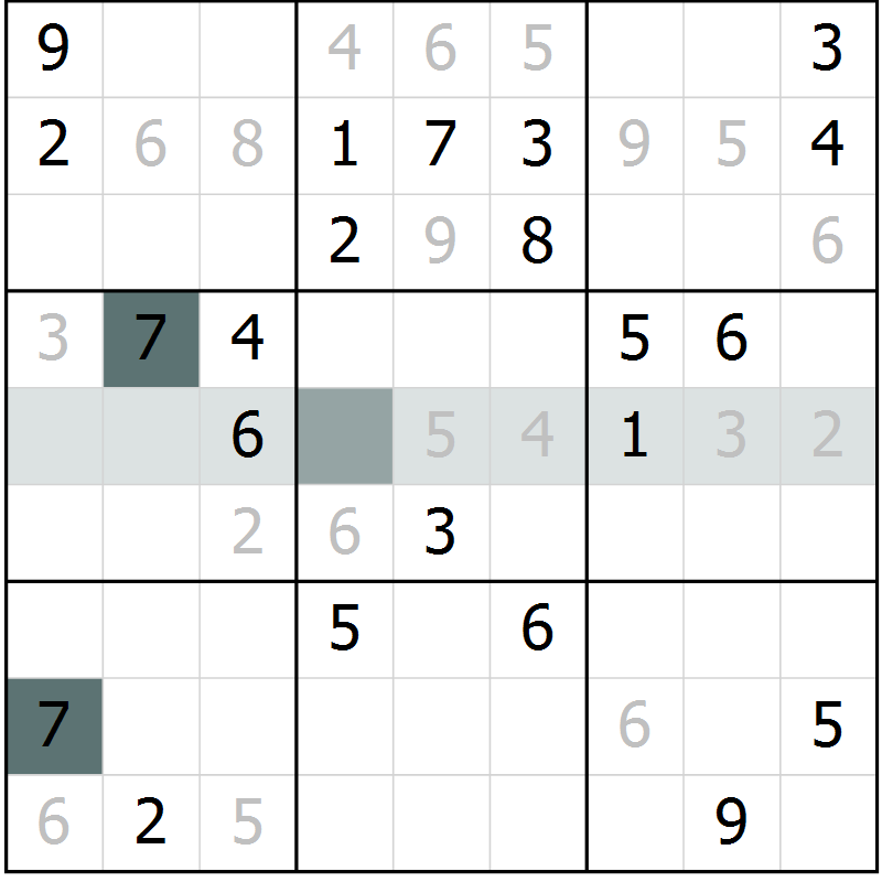 Position des candidats pour la solution de la Gr 12 page 14 du magazine de sudoku Expert n° 020
