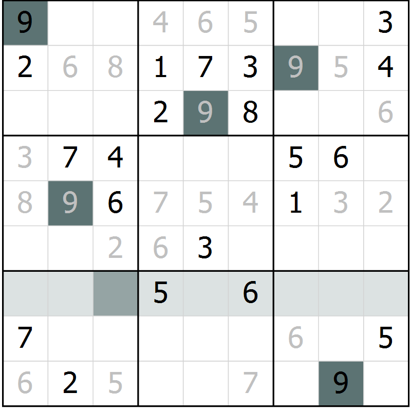 Position des candidats pour la solution de la Gr 12 page 14 du magazine de sudoku Expert n° 020