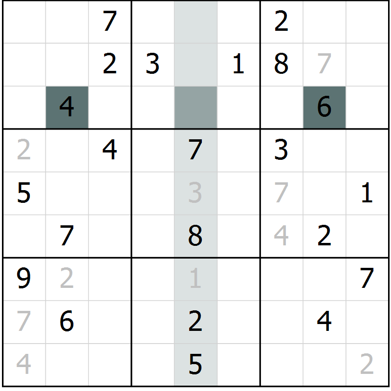 Position des candidats pour la solution de la Gr 13 page 15 du magazine de sudoku Expert n° 020