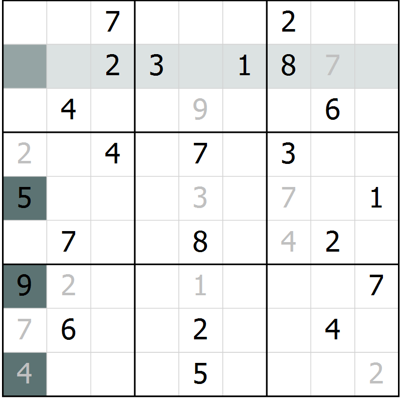 Position des candidats pour la solution de la Gr 13 page 15 du magazine de sudoku Expert n° 020