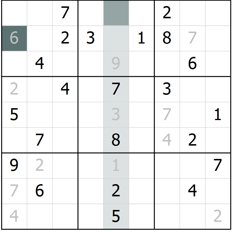 Position des candidats pour la solution de la Gr 13 page 15 du magazine de sudoku Expert n° 020