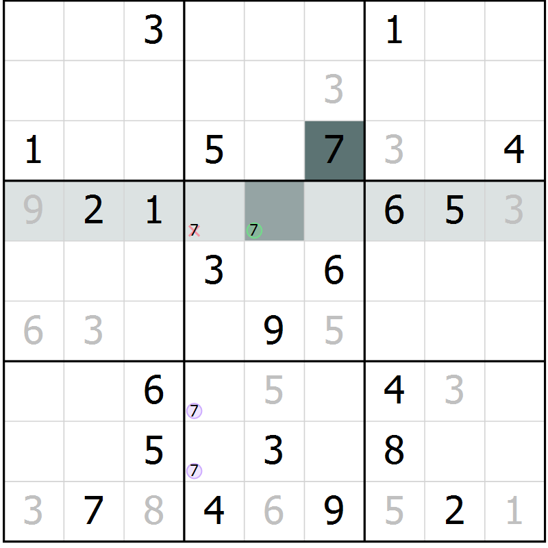 Position des candidats pour la solution de la Gr 17 page 19 du magazine de sudoku Expert n° 020