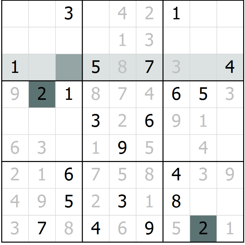 Position des candidats pour la solution de la Gr 17 page 19 du magazine de sudoku Expert n° 020