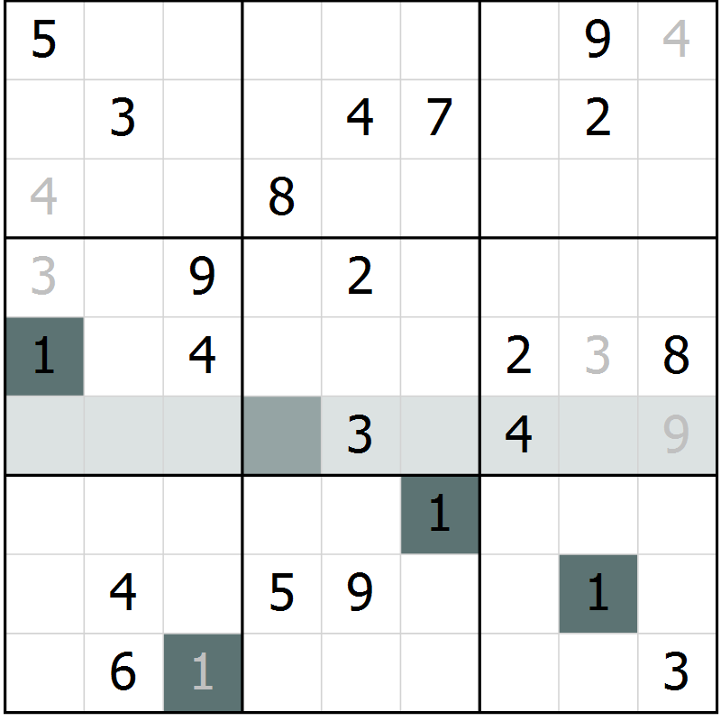 Position des candidats pour la solution de la Gr 18 page 20 du magazine de sudoku Expert n° 020