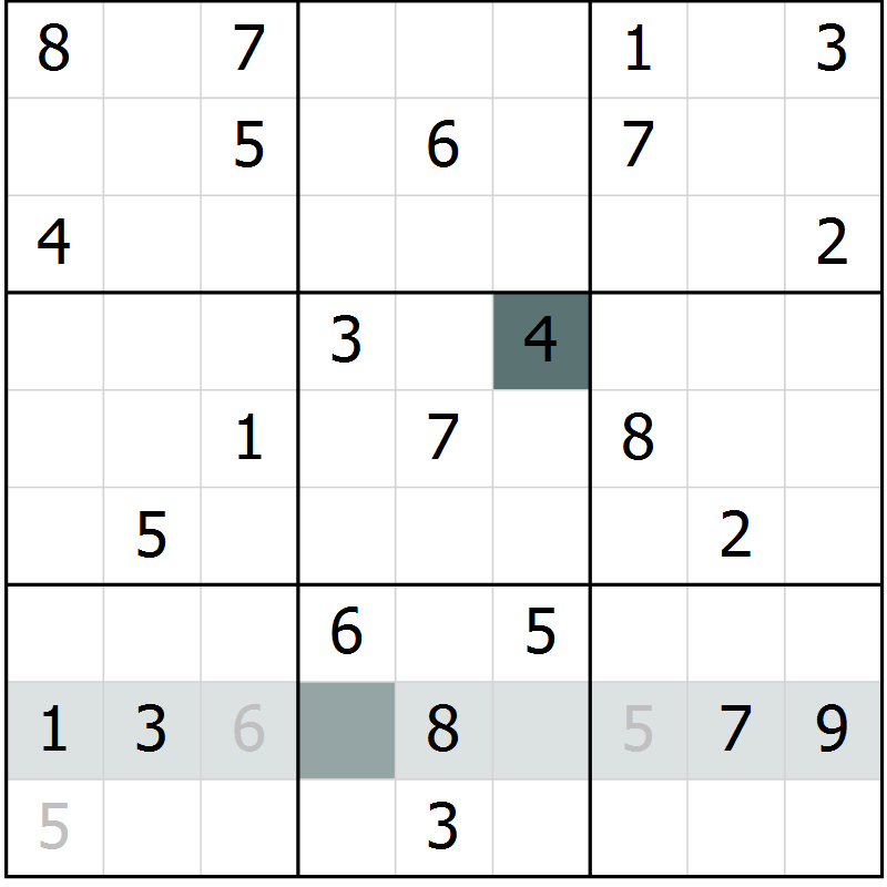 Position des candidats pour la solution de la Gr 2 page 4 du magazine de sudoku Expert n° 020