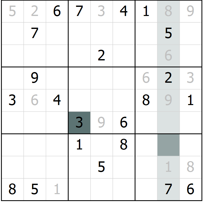 Position des candidats pour la solution de la Gr 20 page 22 du magazine de sudoku Expert n° 020