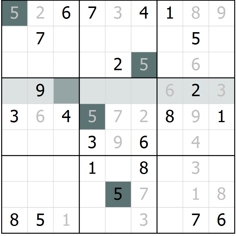 Position des candidats pour la solution de la Gr 20 page 22 du magazine de sudoku Expert n° 020