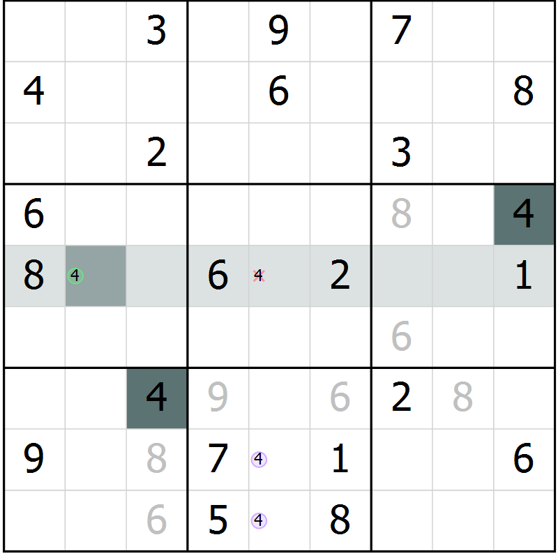 Position des candidats pour la solution de la Gr 22 page 24 du magazine de sudoku Expert n° 020