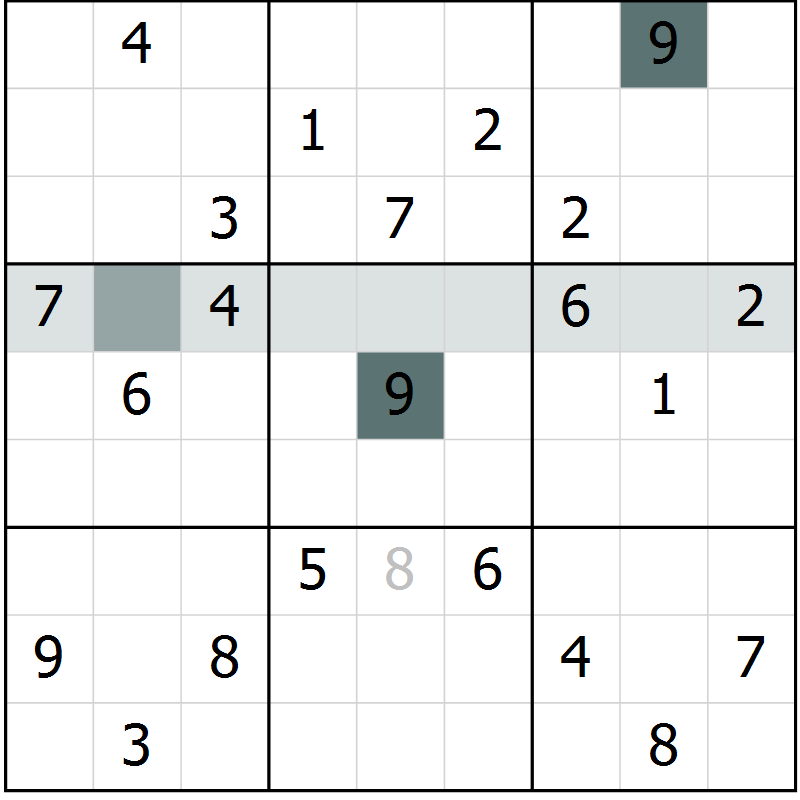 Position des candidats pour la solution de la Gr 24 page 26 du magazine de sudoku Expert n° 020