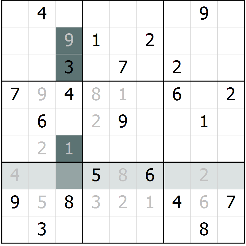 Position des candidats pour la solution de la Gr 24 page 26 du magazine de sudoku Expert n° 020