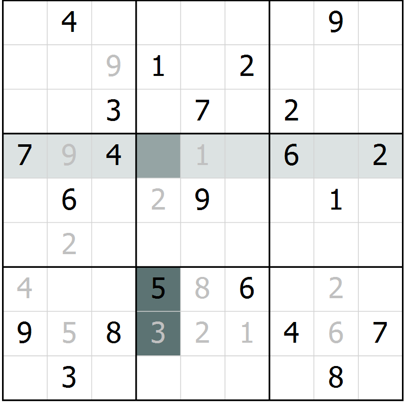 Position des candidats pour la solution de la Gr 24 page 26 du magazine de sudoku Expert n° 020