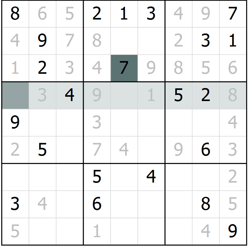 Position des candidats pour la solution de la Gr 25 page 27 du magazine de sudoku Expert n° 020