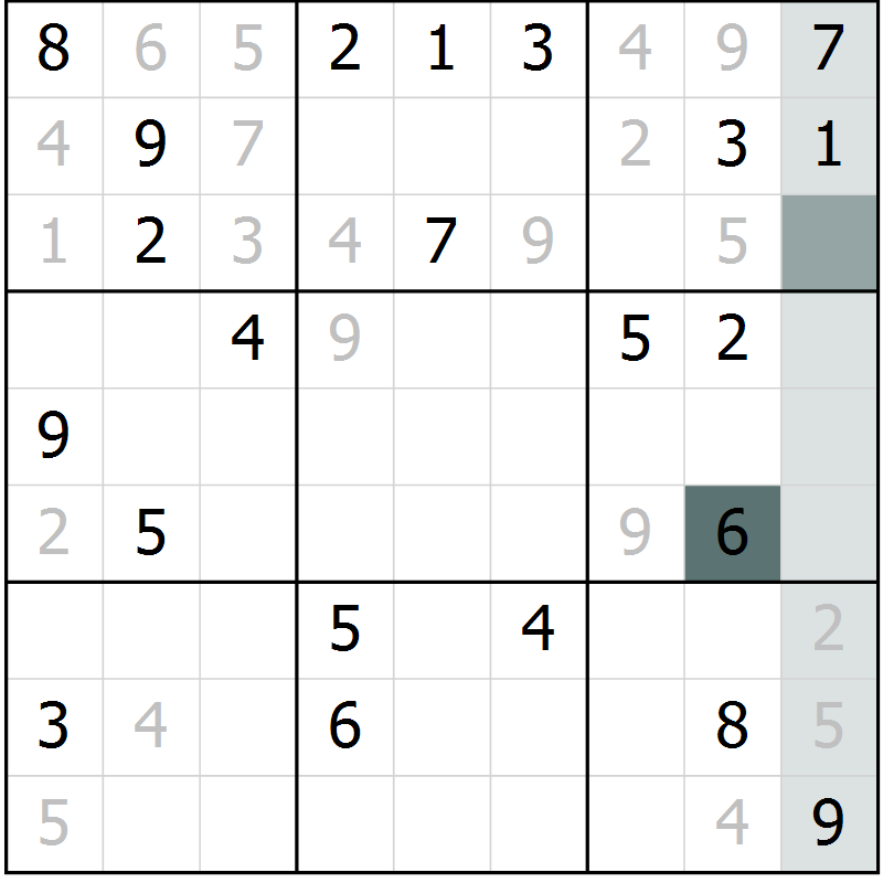 Position des candidats pour la solution de la Gr 25 page 27 du magazine de sudoku Expert n° 020