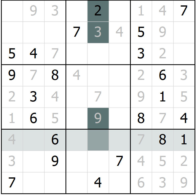 Position des candidats pour la solution de la Gr 26 page 28 du magazine de sudoku Expert n° 020