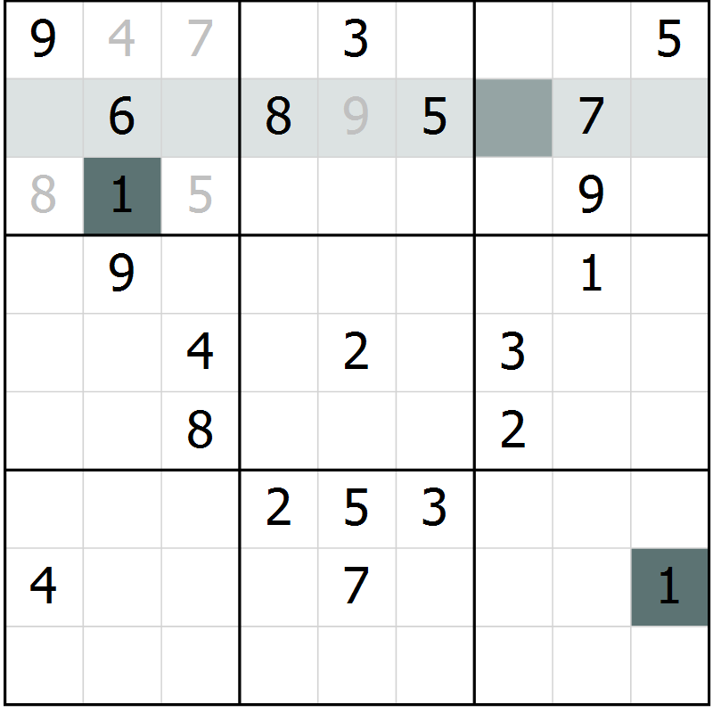 Position des candidats pour la solution de la Gr 27 page 29 du magazine de sudoku Expert n° 020