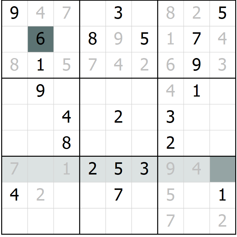 Position des candidats pour la solution de la Gr 27 page 29 du magazine de sudoku Expert n° 020