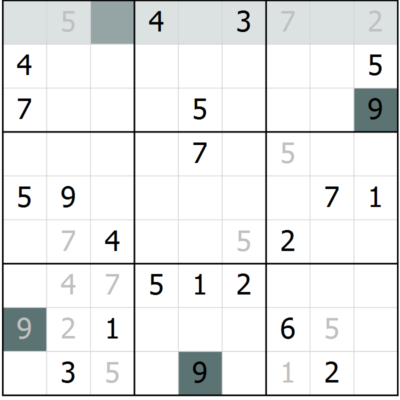 Position des candidats pour la solution de la Gr 28 page 30 du magazine de sudoku Expert n° 020