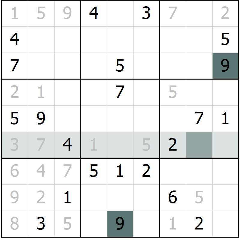 Position des candidats pour la solution de la Gr 28 page 30 du magazine de sudoku Expert n° 020