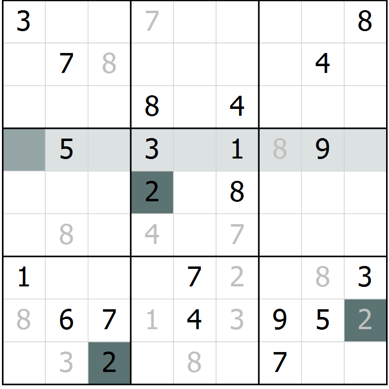 Position des candidats pour la solution de la Gr 29 page 31 du magazine de sudoku Expert n° 020