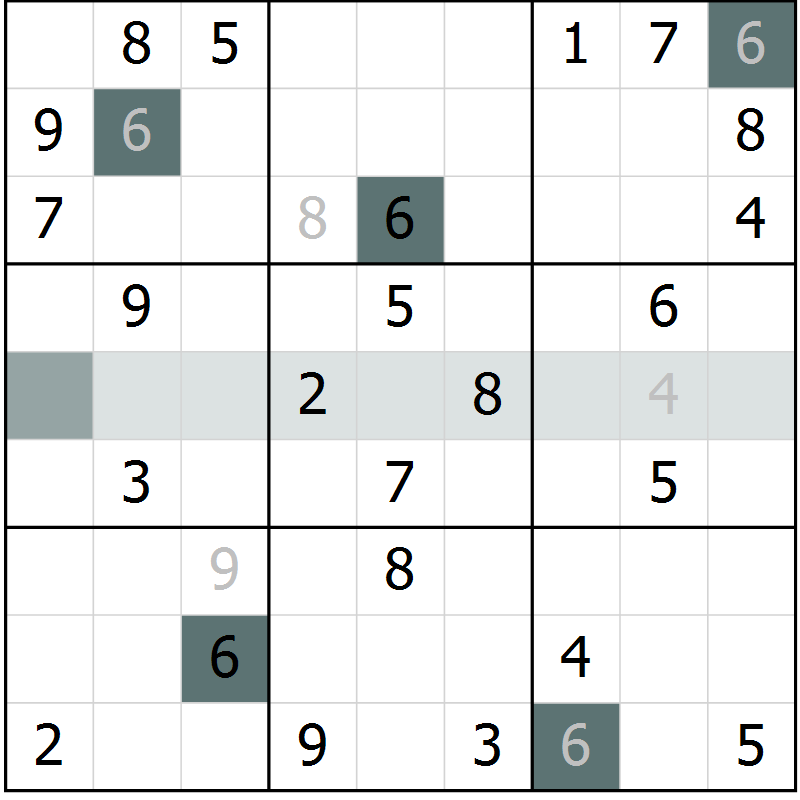 Position des candidats pour la solution de la Gr 3 page 5 du magazine de sudoku Expert n° 020