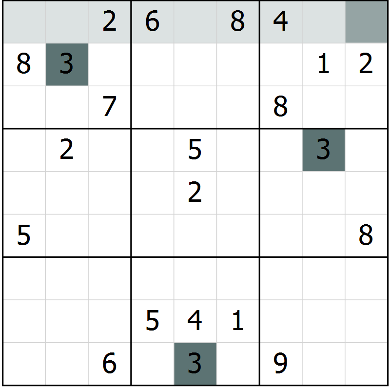Position des candidats pour la solution de la Gr 30 page 32 du magazine de sudoku Expert n° 020