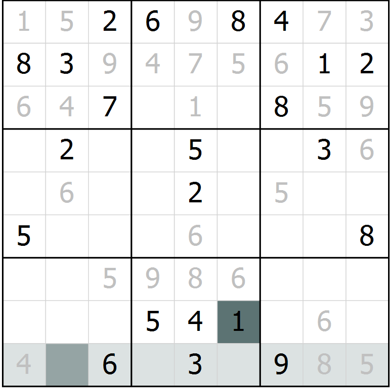 Position des candidats pour la solution de la Gr 30 page 32 du magazine de sudoku Expert n° 020