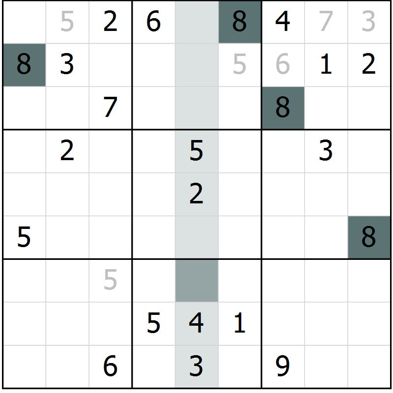Position des candidats pour la solution de la Gr 30 page 32 du magazine de sudoku Expert n° 020